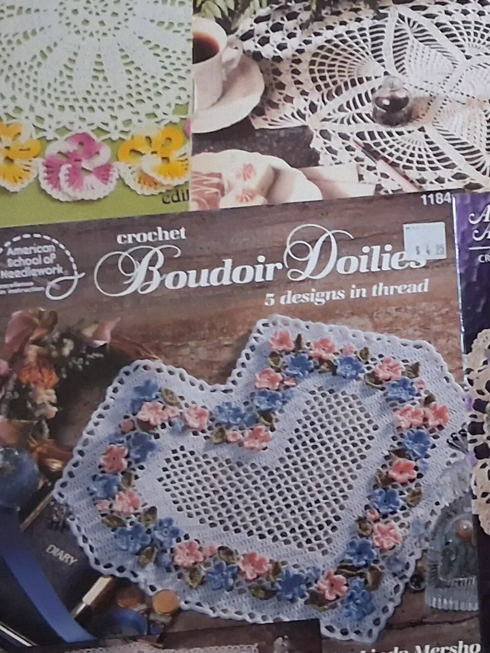 Vintage Annies  Doilies Crochet Needlework Booklets 5 Issues